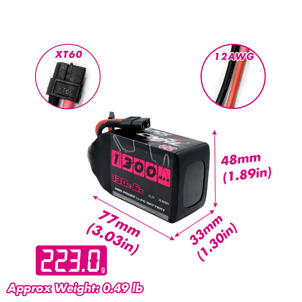 2 Baterias Lipo CNHL 6S 22.2V  - Fpv Drone Bag avaliação e preço